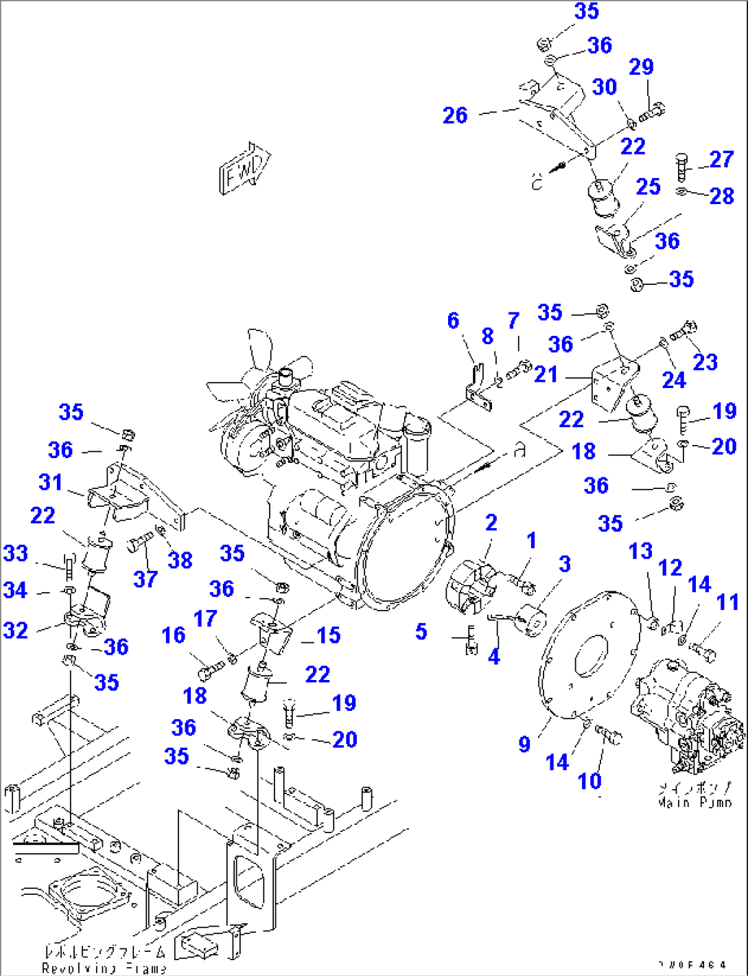 ENGINE MOUNT AND DAMPER (1/2)