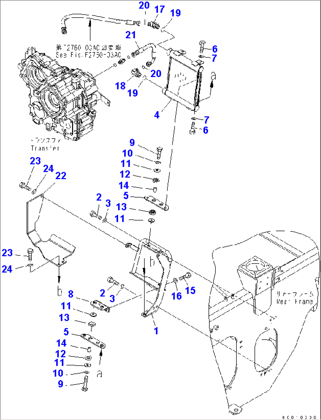 TRANSFER OIL COOLER(#65001-65594)