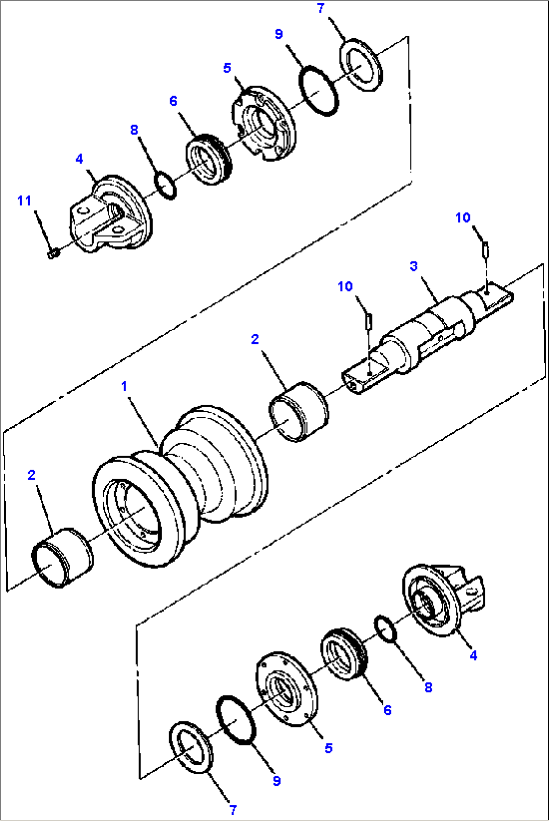 FIG. R2100-03A0 SINGLE FLANGE TRACK ROLLER