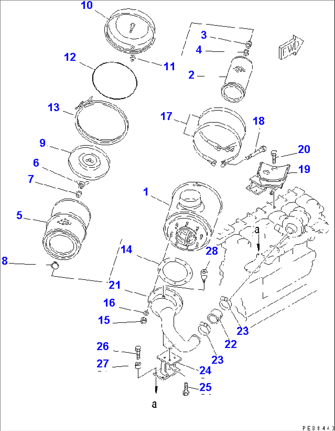 AIR CLEANER MOUNTING(#61582-)