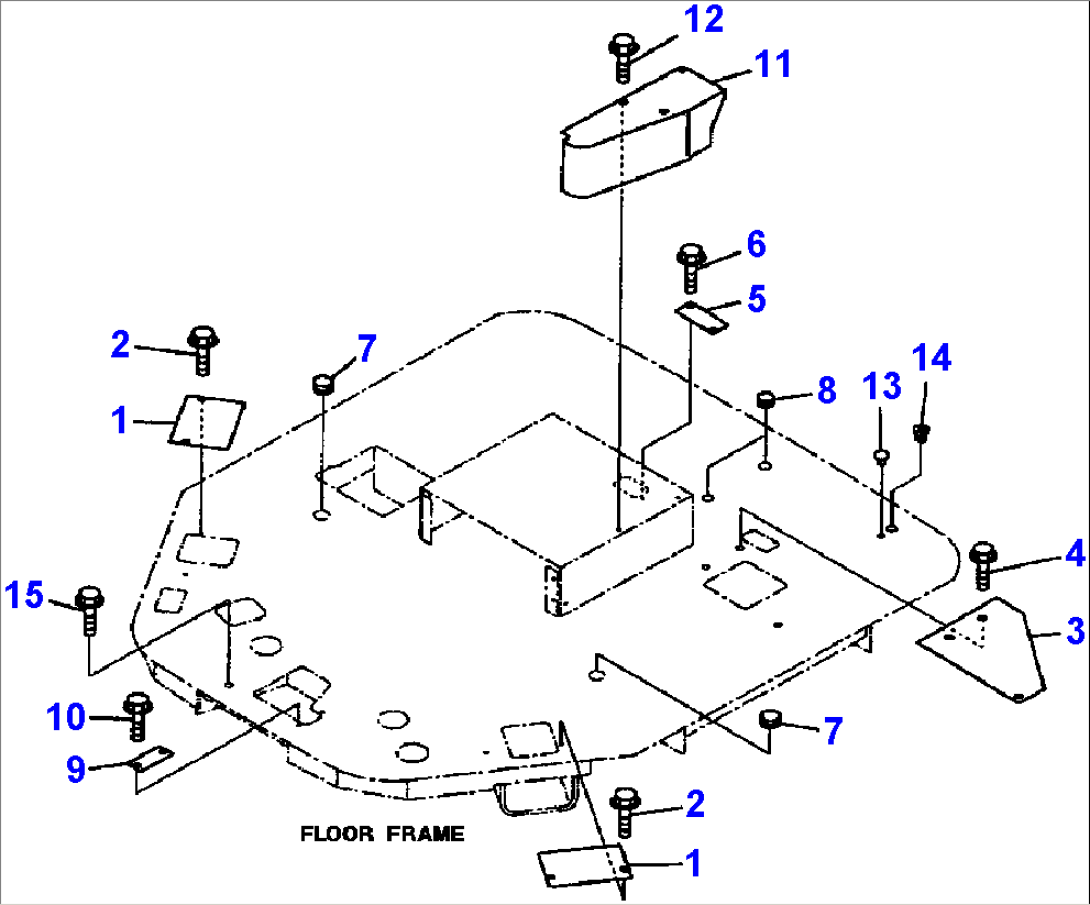 FIG NO. K4200-04A1 FLOOR WITH CAB - RELATED PARTS