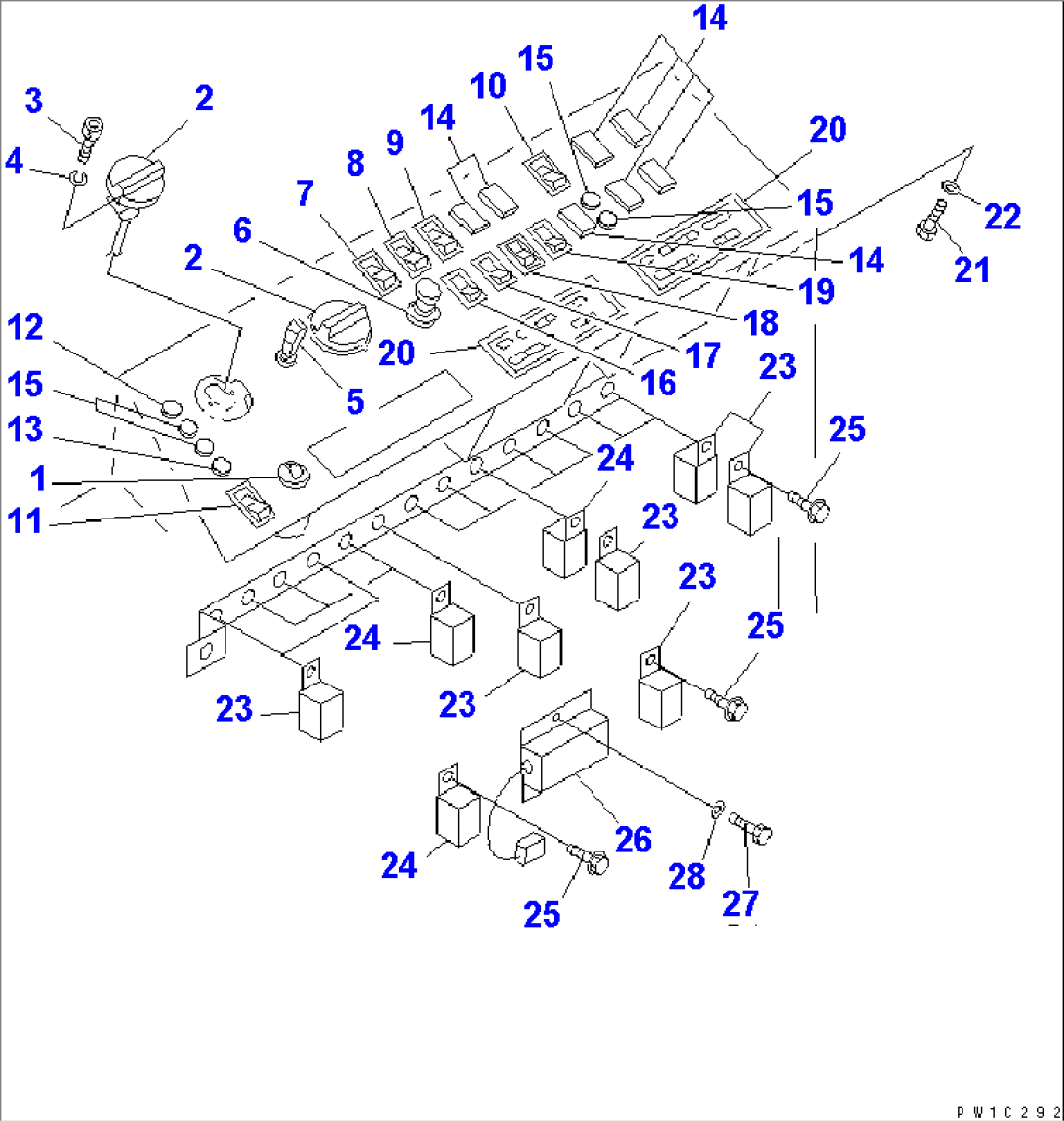 CONTROL STAND (PANEL SWITCH) (1/2)(#11002-)