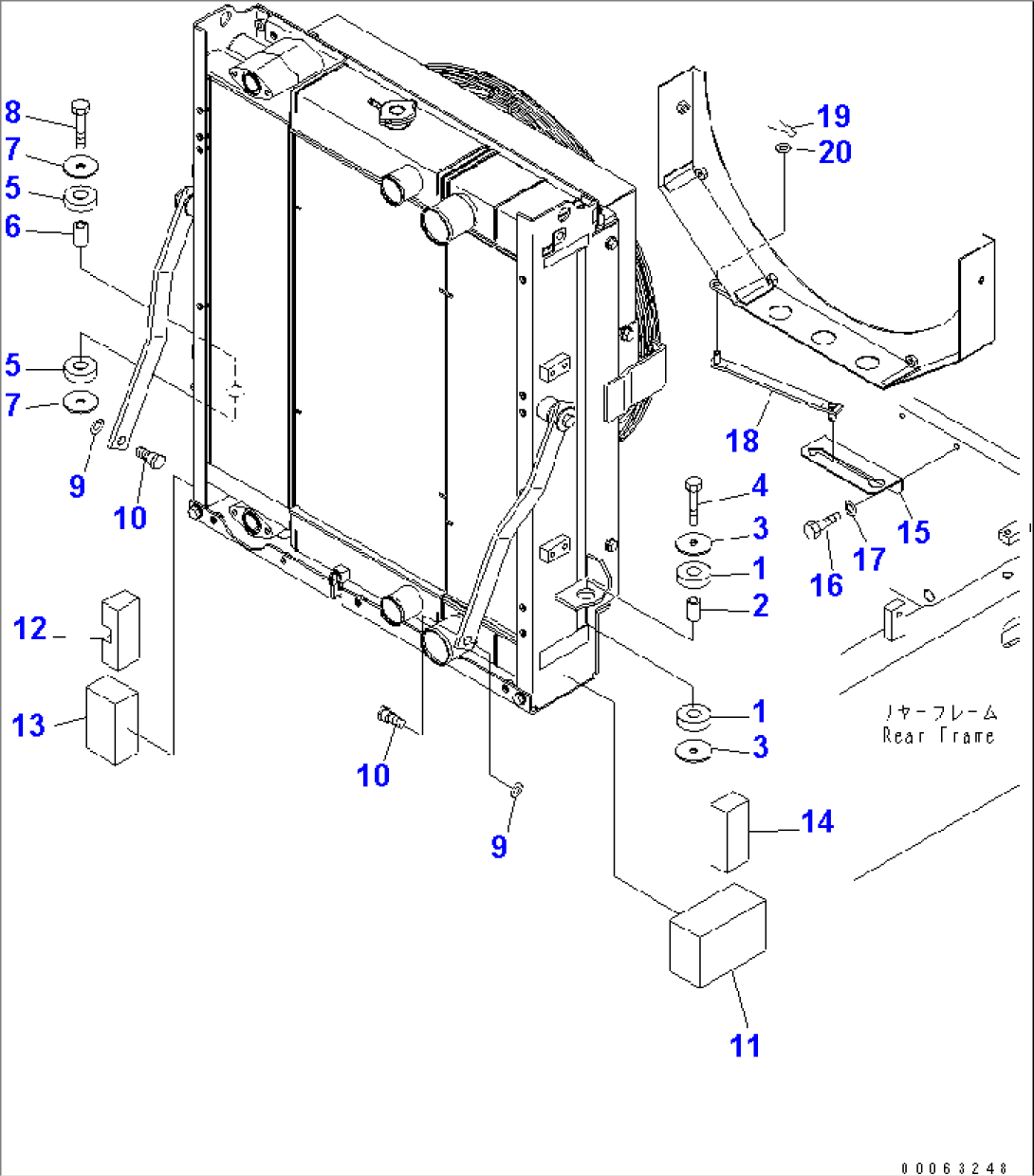 RADIATOR (RADIATOR MOUNTING PARTS)(#75001-)