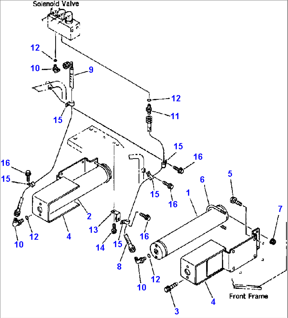 FIG. H4200-05A0 HYDRAULIC PIPING - E.C.S.S. LINE - ACCUMULATOR