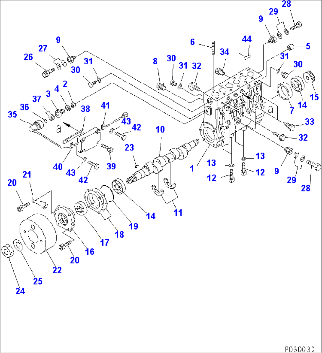 FUEL INJECTION PUMP (PUMP) (L.H.) (1/2) (FOR ELECTRICAL GOVERNOR) (FOR EC REGULATION) (INNER PARTS)(#11794-)