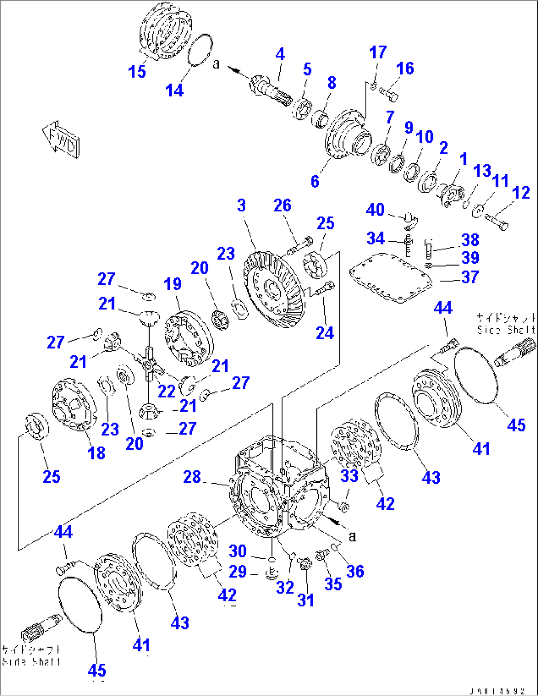 FRONT AXLE (DIFFERENTIAL)(#55424-)