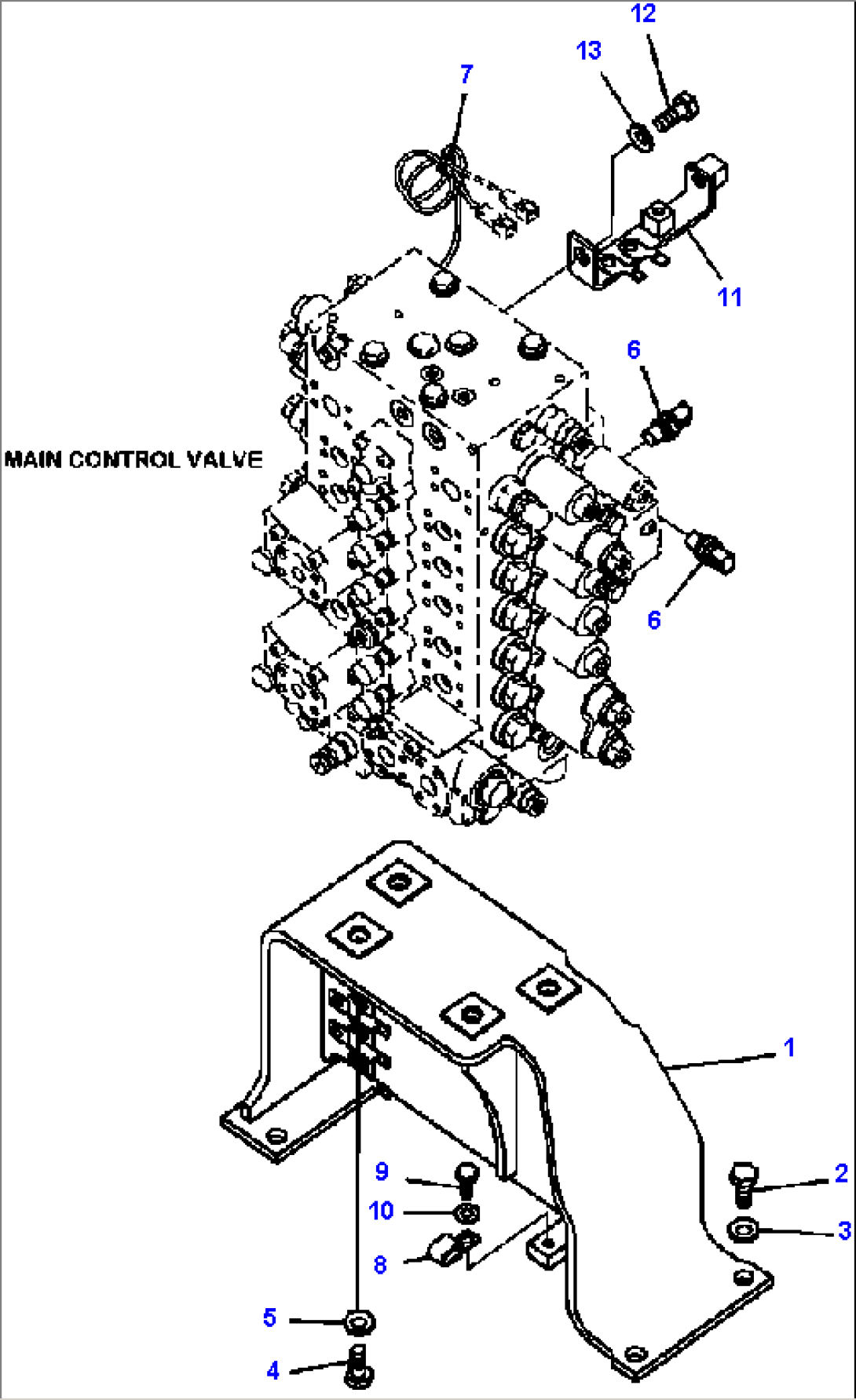 H0120-03A0A MAIN CONTROL VALVE MOUNTING BRACKET