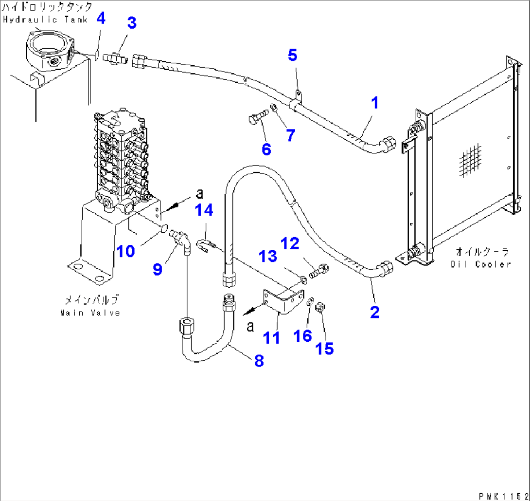 OIL COOLER LINE(#52374-)
