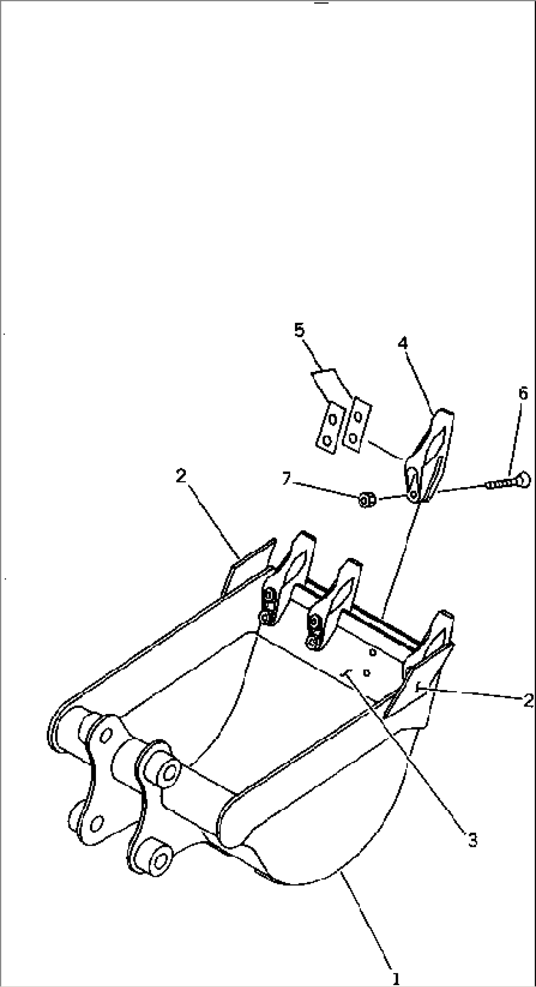 BUCKET 0.20M3 (MINI 0.32M3) WIDTH 650MM(#1001-3400)