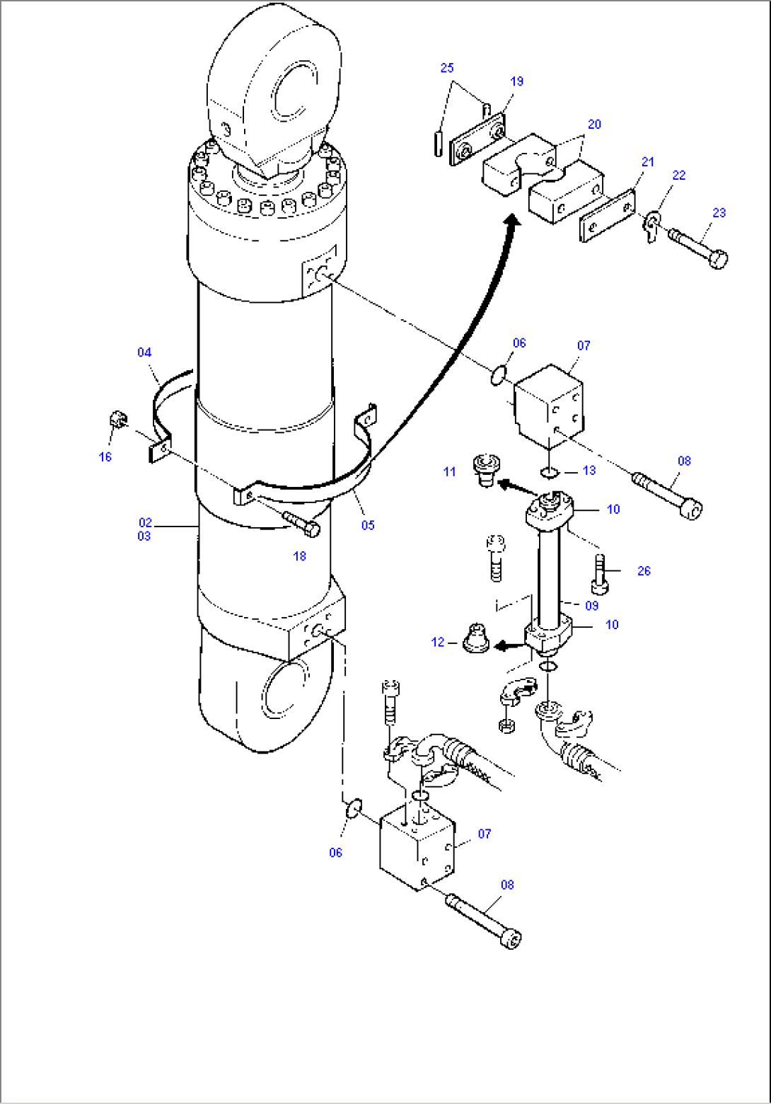 Clam Cylinder with Piping
