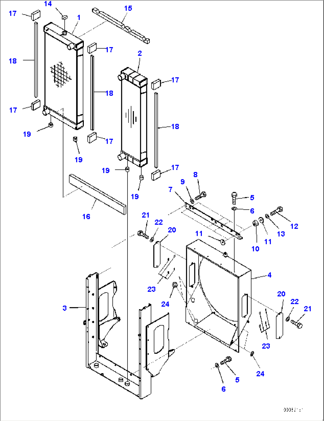 Radiator, Aftercooler and Shroud (#65501-65812)