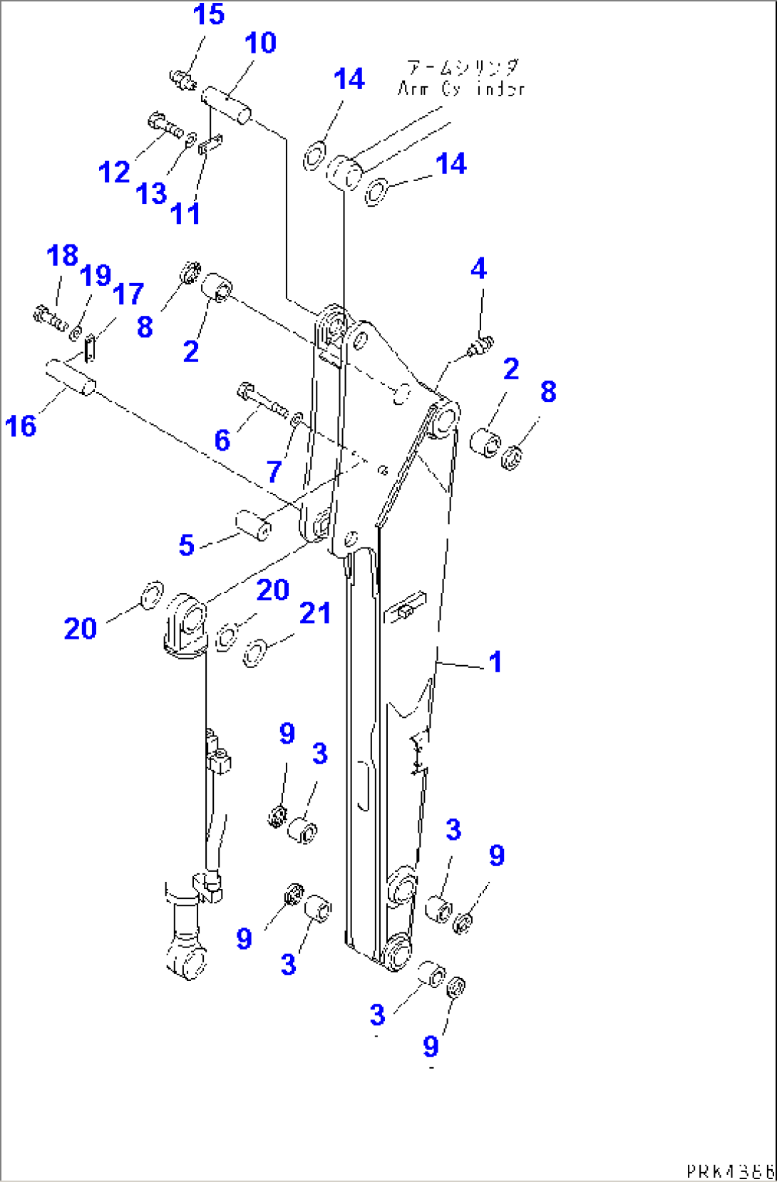 ARM (ARM AND PIN) (ATTACHMENT)