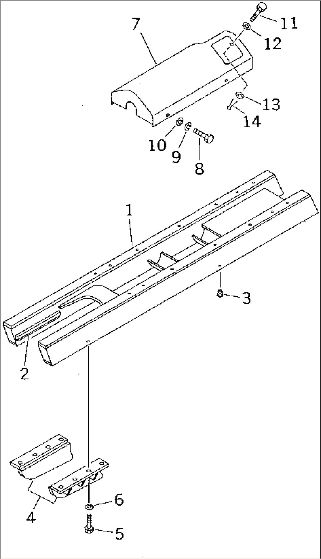 TRACK FRAME (RUBBER SHOE SPEC.)(#76527-78603)