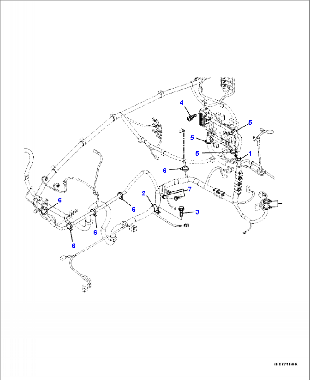 E0200-05A0 MAIN WIRING HARNESS CLAMPS AND MOUNTING (4/4)