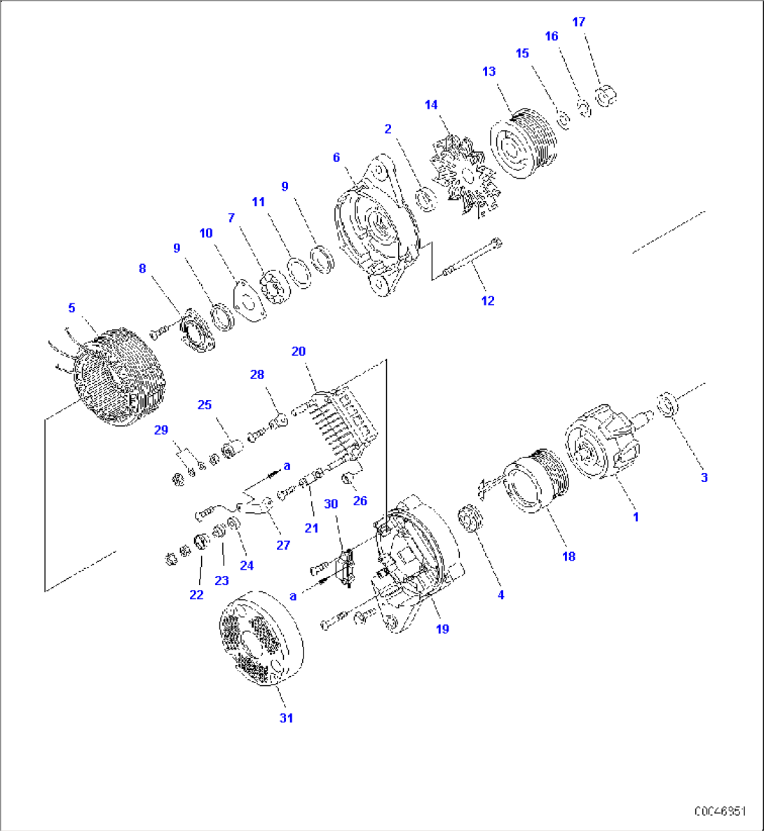 ALTERNATOR (60A) (INNER PARTS)