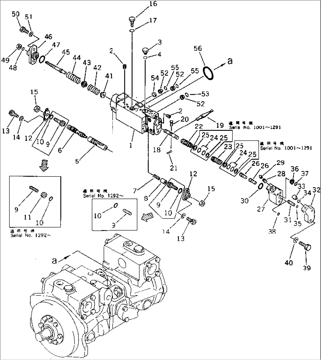 P.C. SERVO VALVE¤ FOR REAR HYDRAULIC PUMP