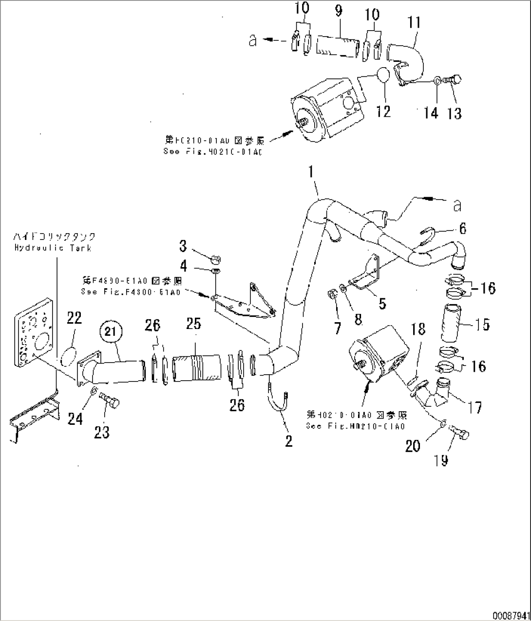 HYDRAULIC LINE (SUCTION LINE)(#52491-)