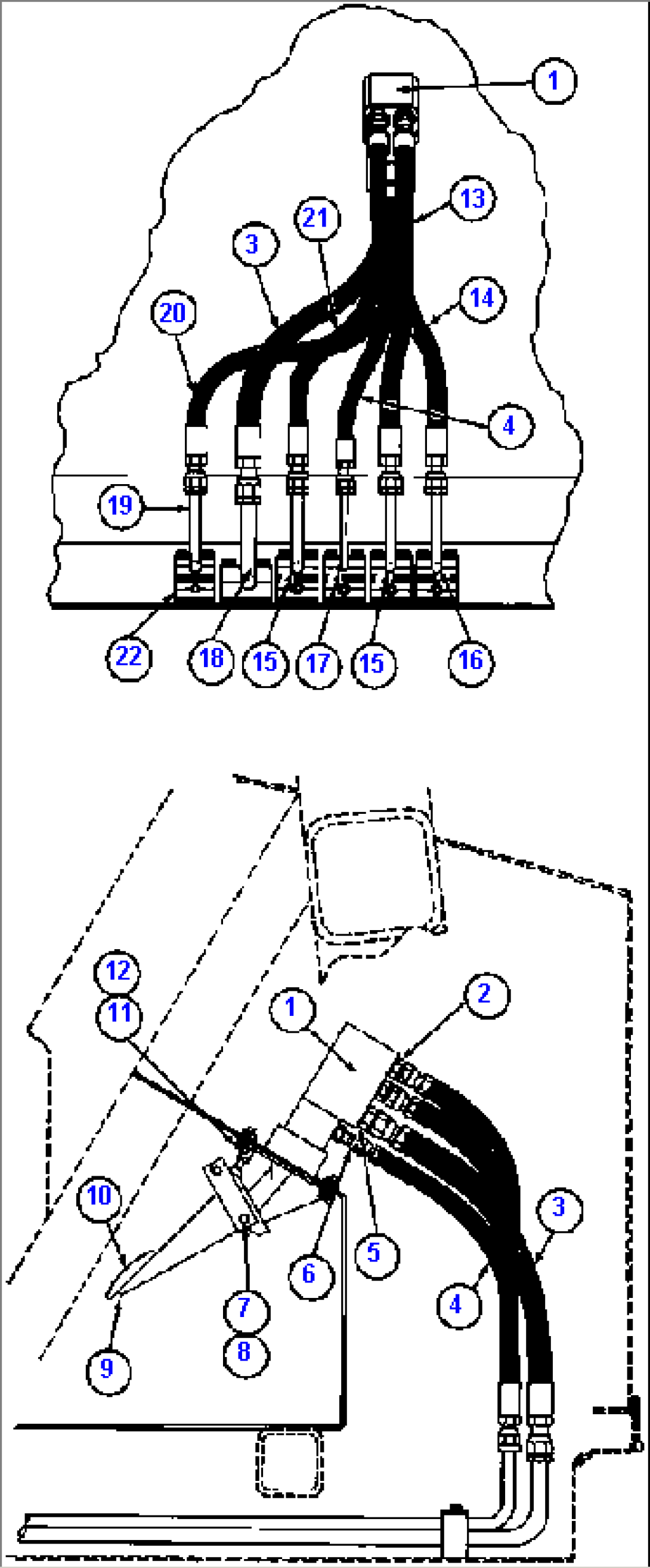 BRAKE TREADLE VALVE PIPING