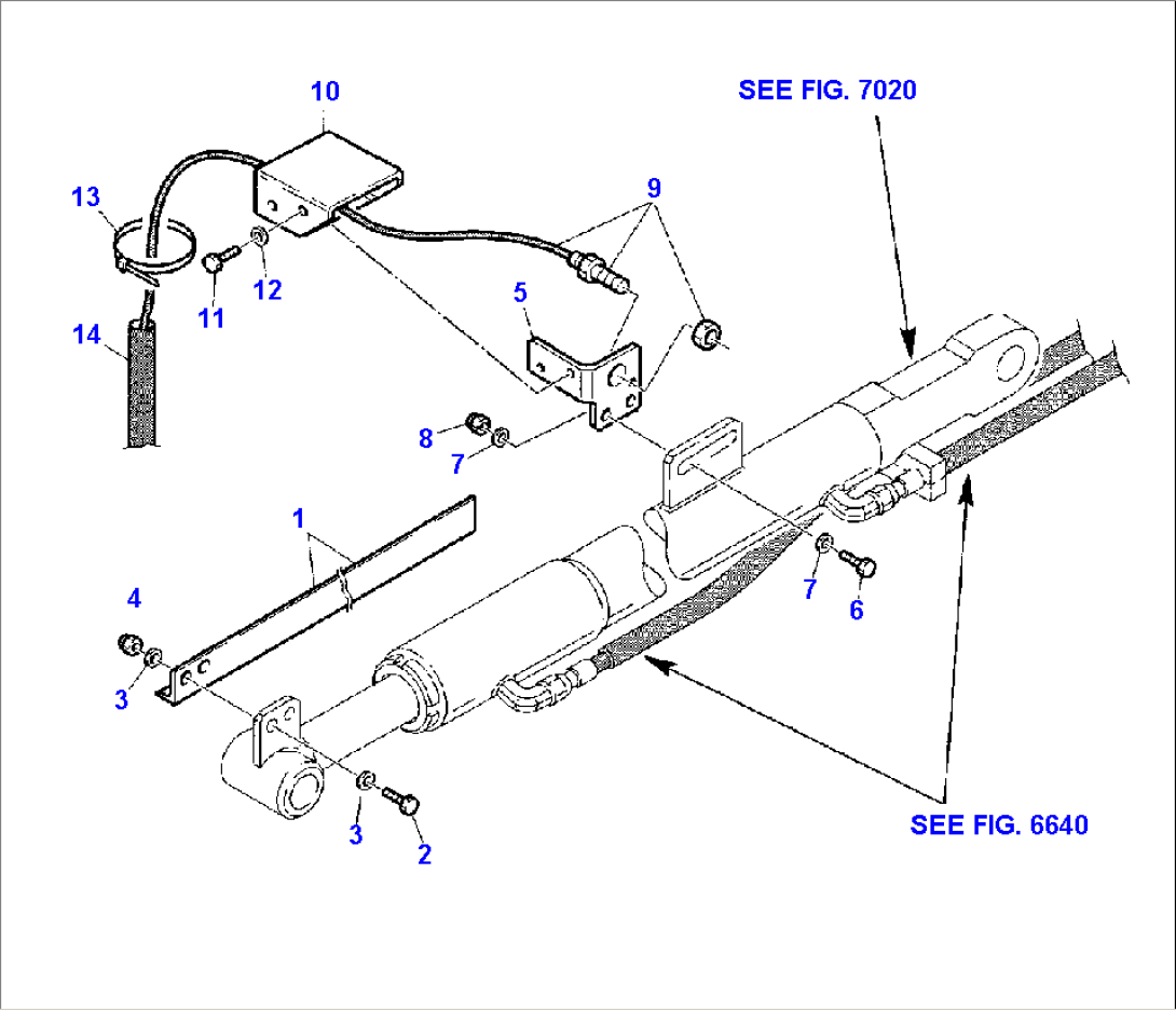 HYDRAULIC PIPING (SHOVEL TIPPING CYLINDER LINE) (WITH RETURN TO DIG)