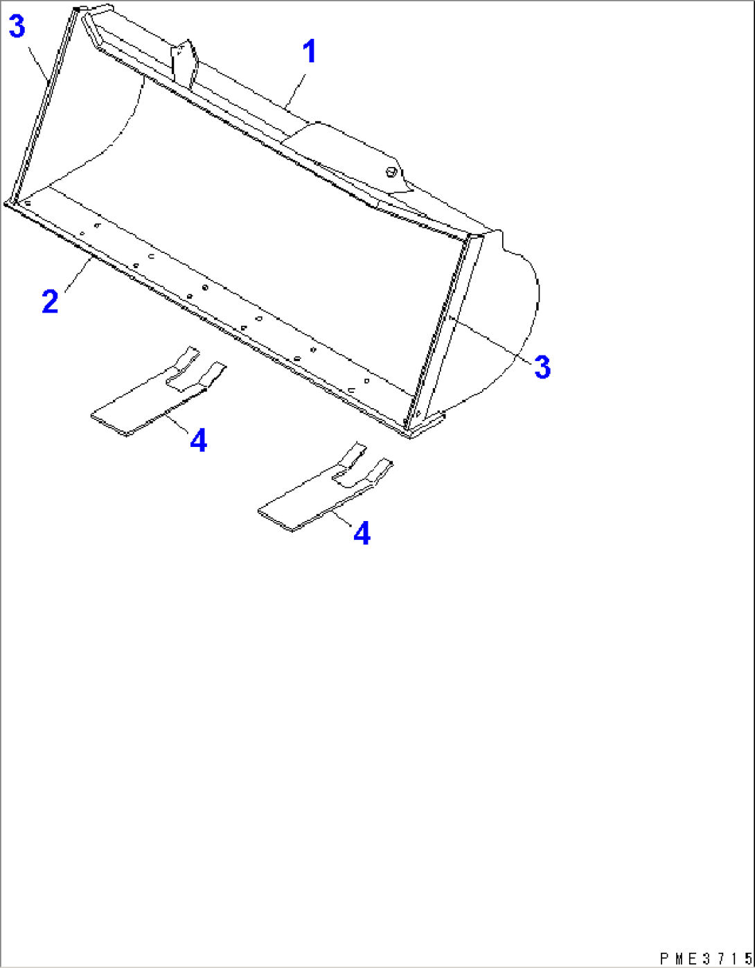 SNOW BUCKET¤ 1.4M3 (WITH BOLT ON CUTTING EDGE¤ 1.5M3)