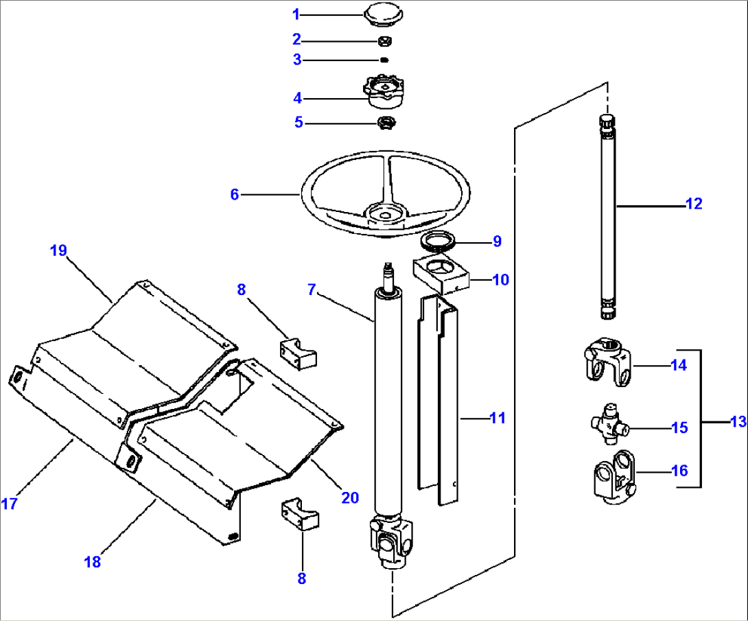 STEERING WHEEL AND COLUMN MOUNTING