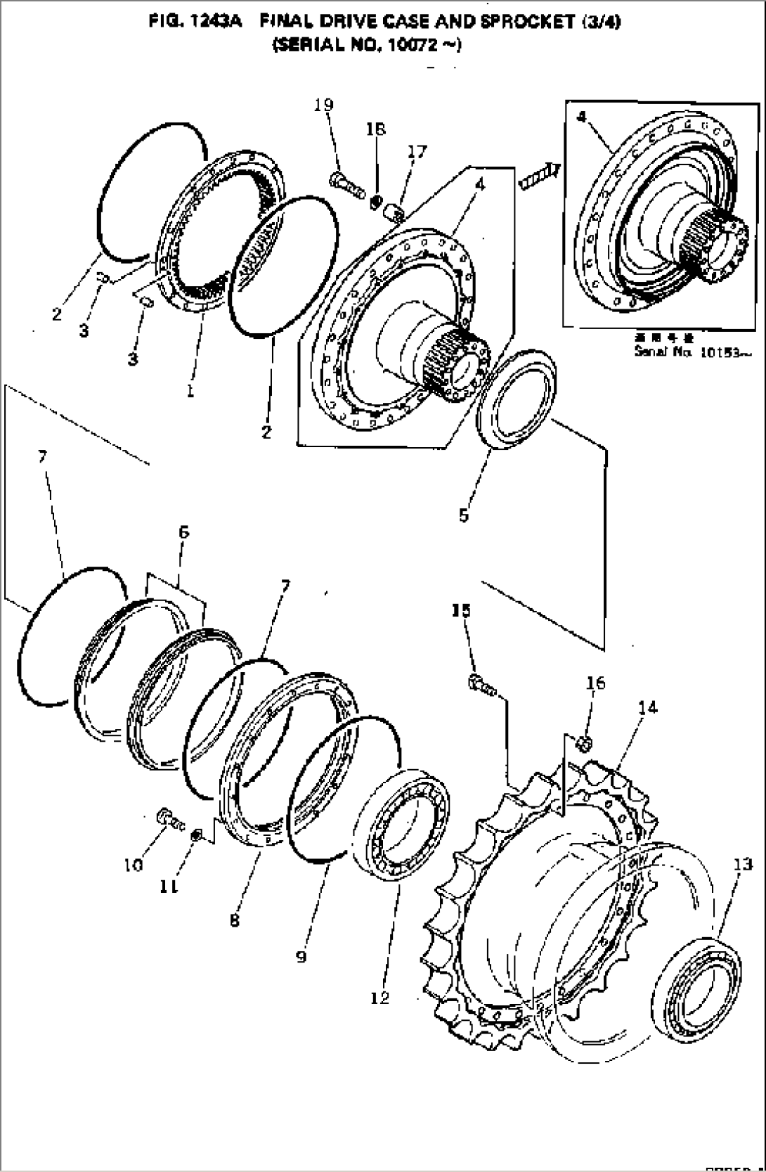 FINAL DRIVE CASE AND SPROCKET (3/4)(#10072-)