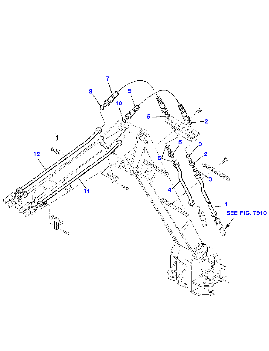 HYDRAULIC PIPING (ATTACHMENT LINE)(ARM SIDE)(OPTIONAL)