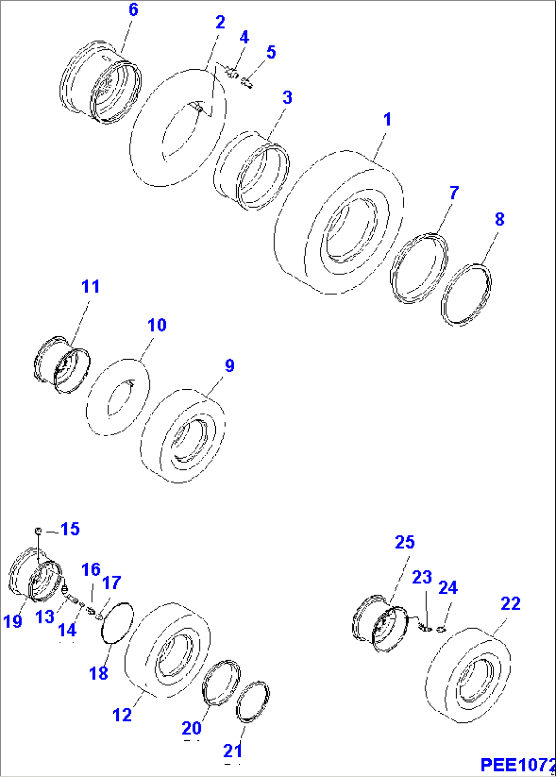 WHEEL AND TIRE(#60001-)