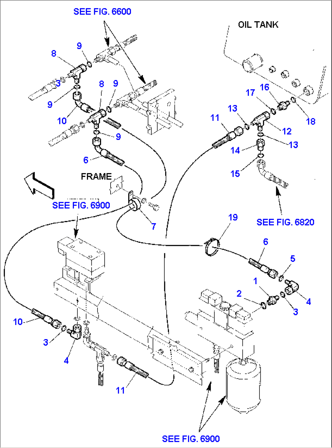 HYDRAULIC PIPING (RIDE CONTROL) (WITH HAMMER) (2/2) (OPTIONAL)