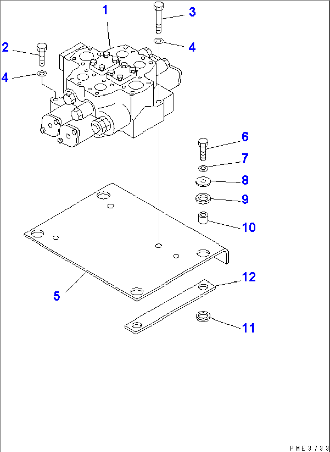 HYDRAULIC MAIN VALVE (VALVE AND MOUNTING PARTS) (INLINE FILTER)