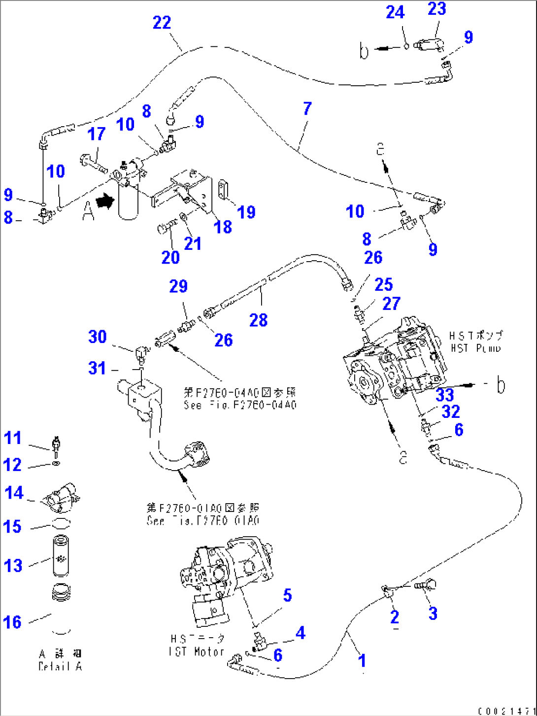 HST MAIN LINE (DRAIN AND FILTER LINE)(#12001-)