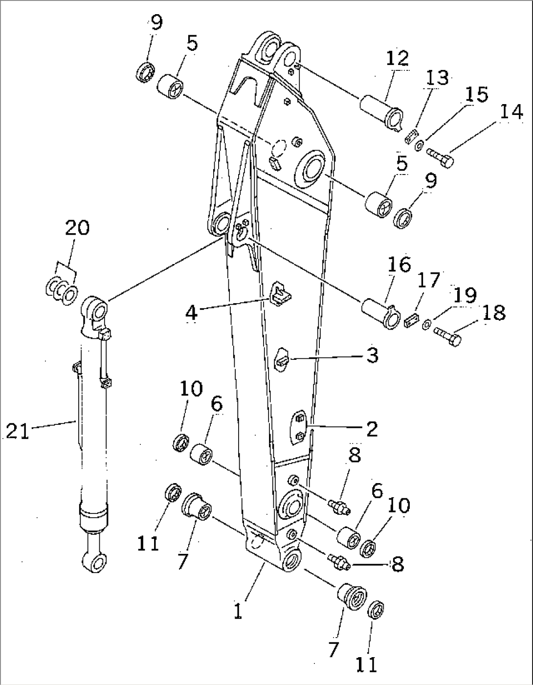 ARM (3.4M) (ARM AND BUCKET CYLINDER) (FOR ADDITIONAL PIPING)