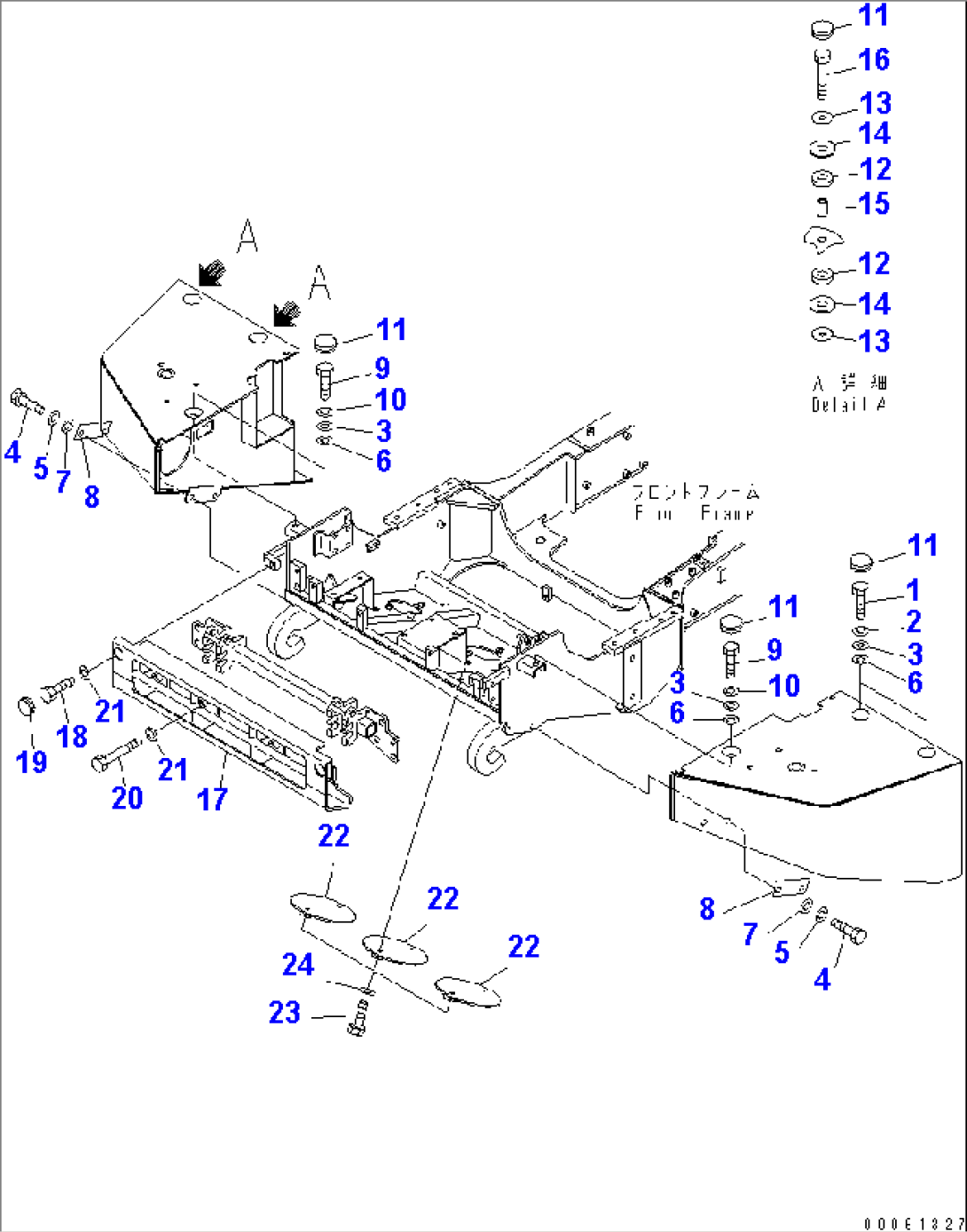 CENTER BUMPER AND MOUNTING PARTS(#2092-)