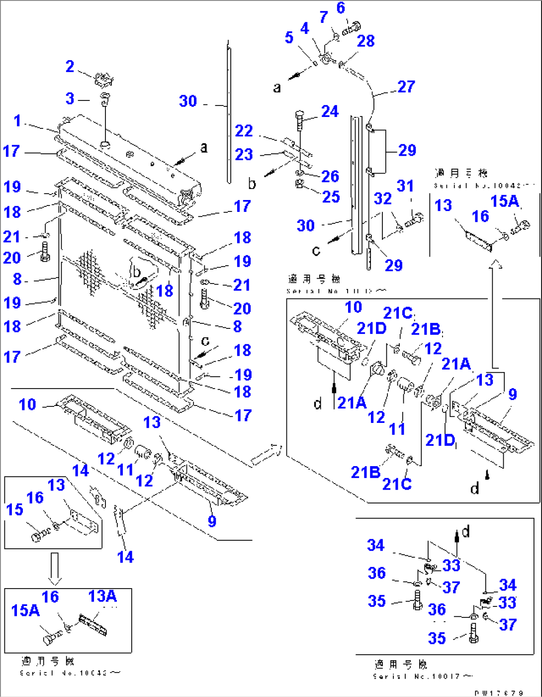 RADIATOR AND RESERVE TANK(#10001-10042)