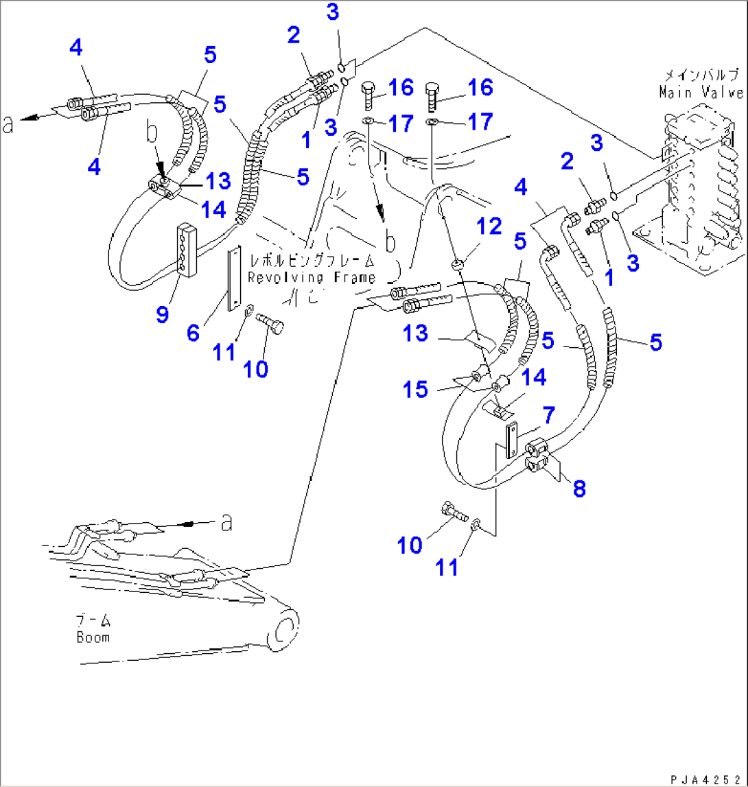 ARM AND BUCKET LINE(#45001-48711)