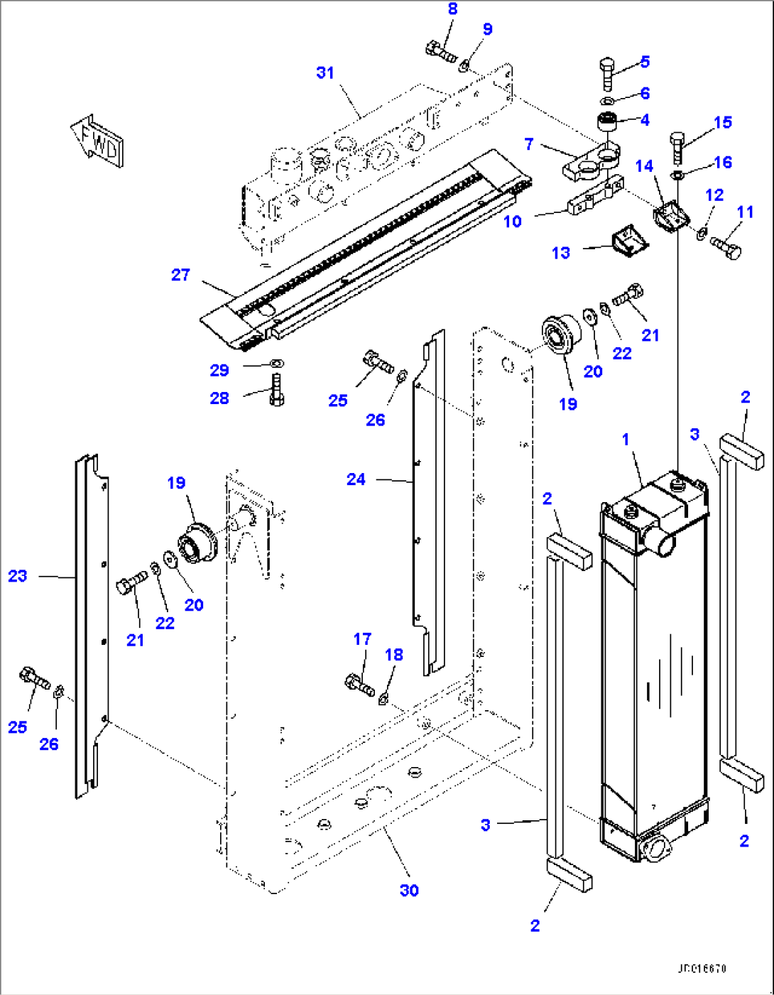 Radiator, Aftercooler (#20003-20024)