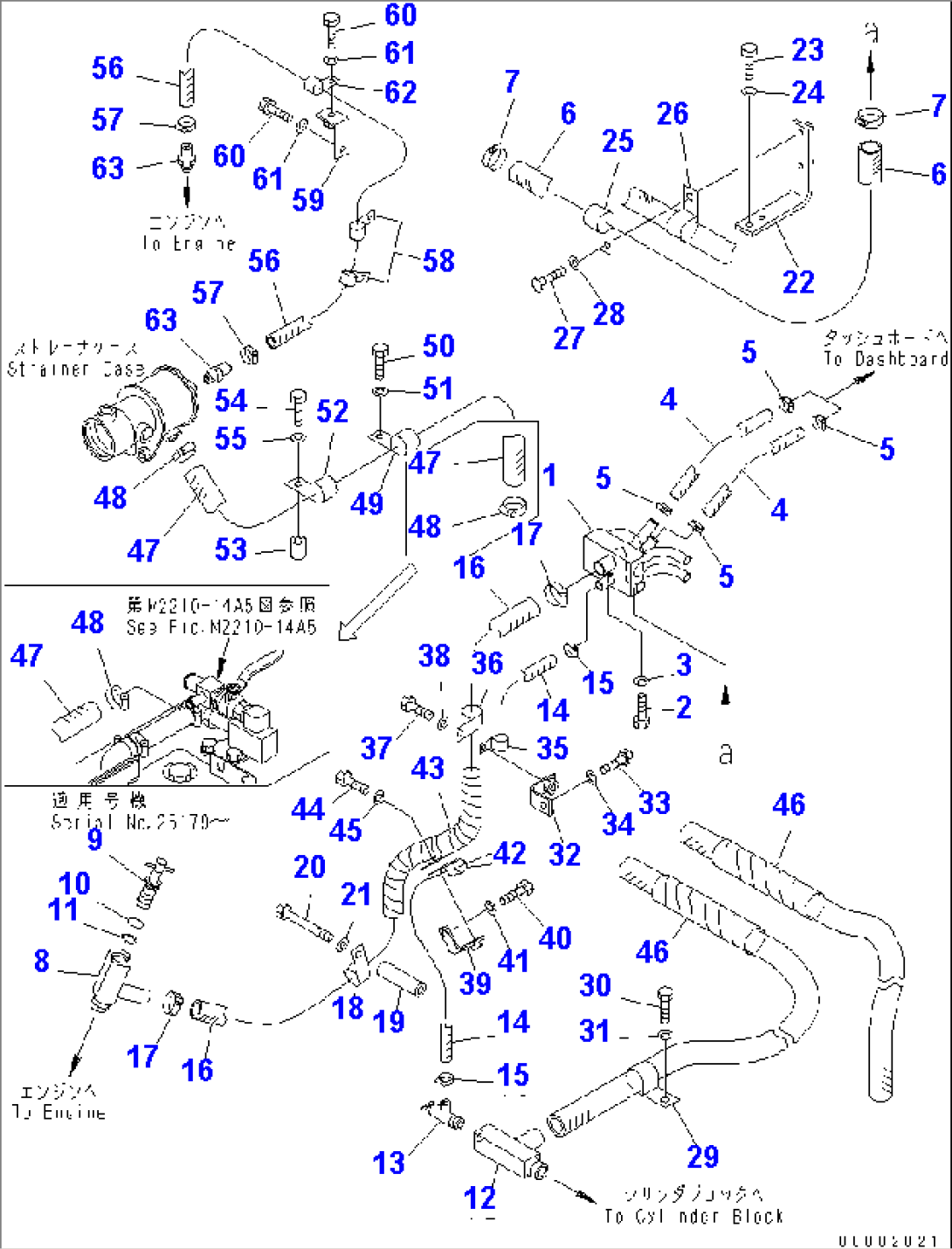 HEATER PIPING (COLD WEATHER (B) SPEC.) (WITH WEBASTO COOLANT HEATER)(#25001-26075)