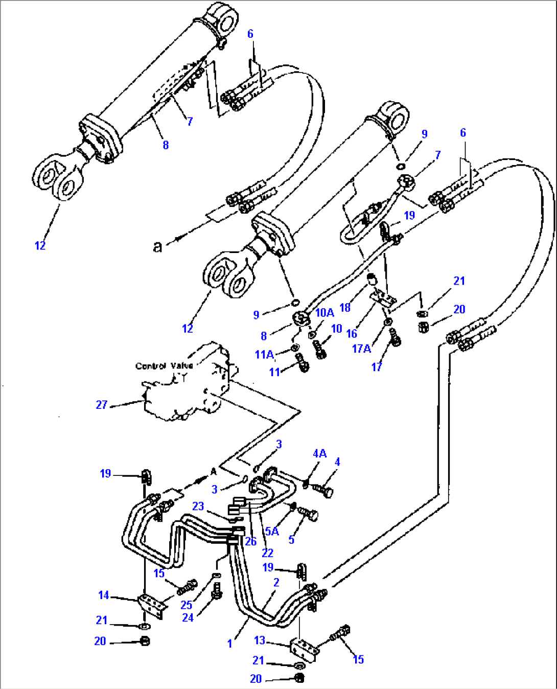 FIG NO. 6411 HYDRAULIC PIPING BOOM CYLINDER LINES