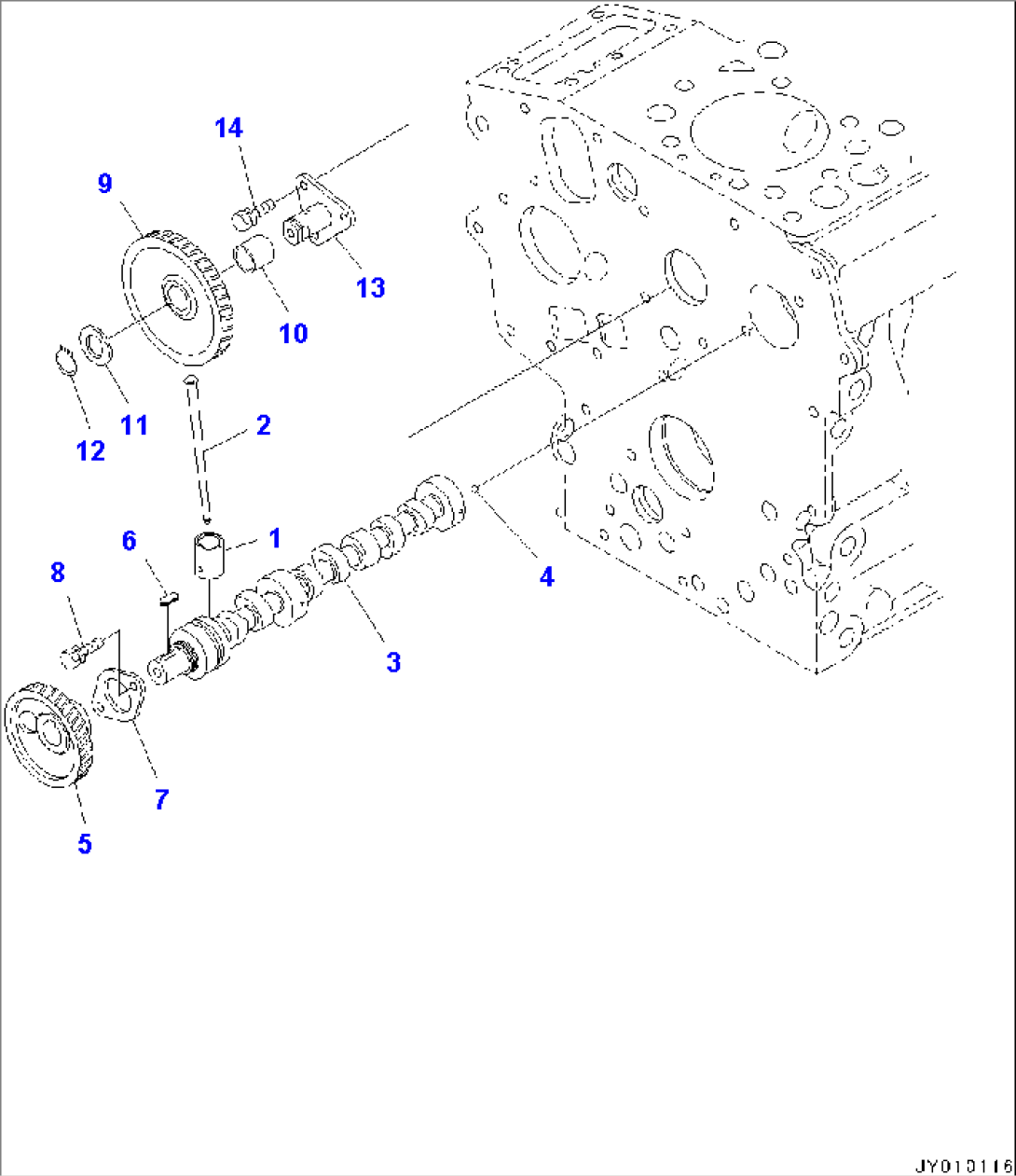 Engine, Camshaft and Idle Gearshaft (#8A0357-)