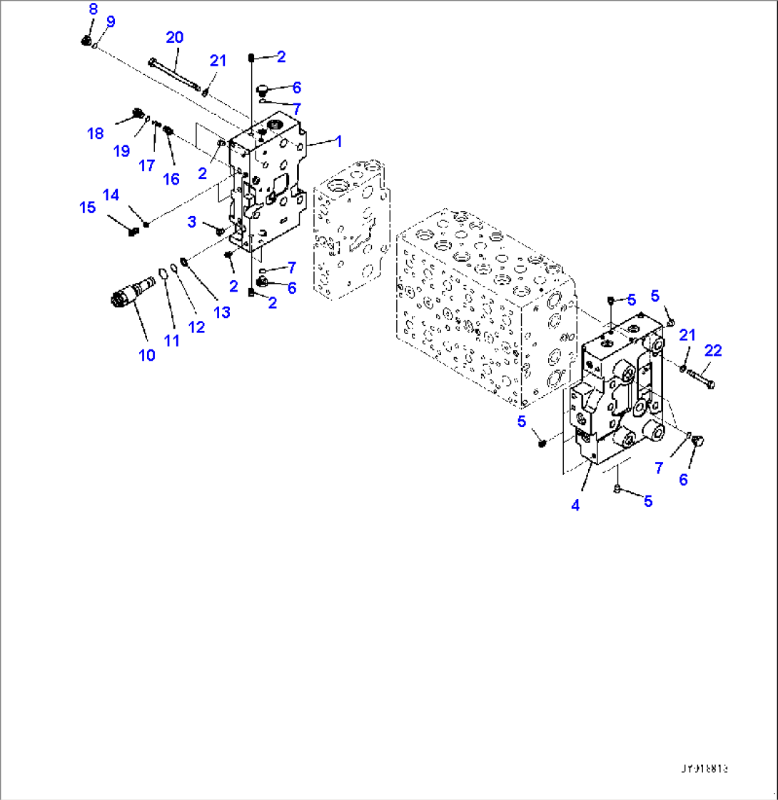 Control Valve, 7-Spool, Lock (7/19)