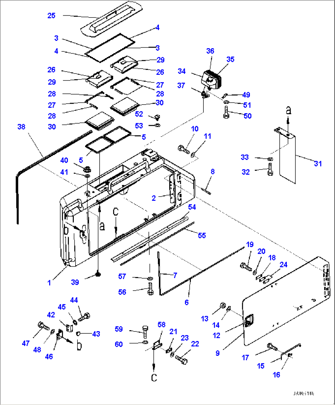 Fender Cover, Battery Box Cover (#80719-)