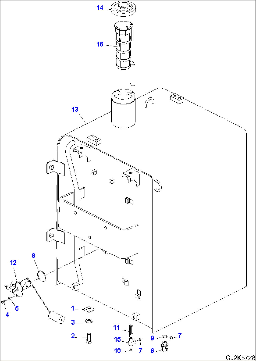 FUEL TANK (EXCEPT ITALY)