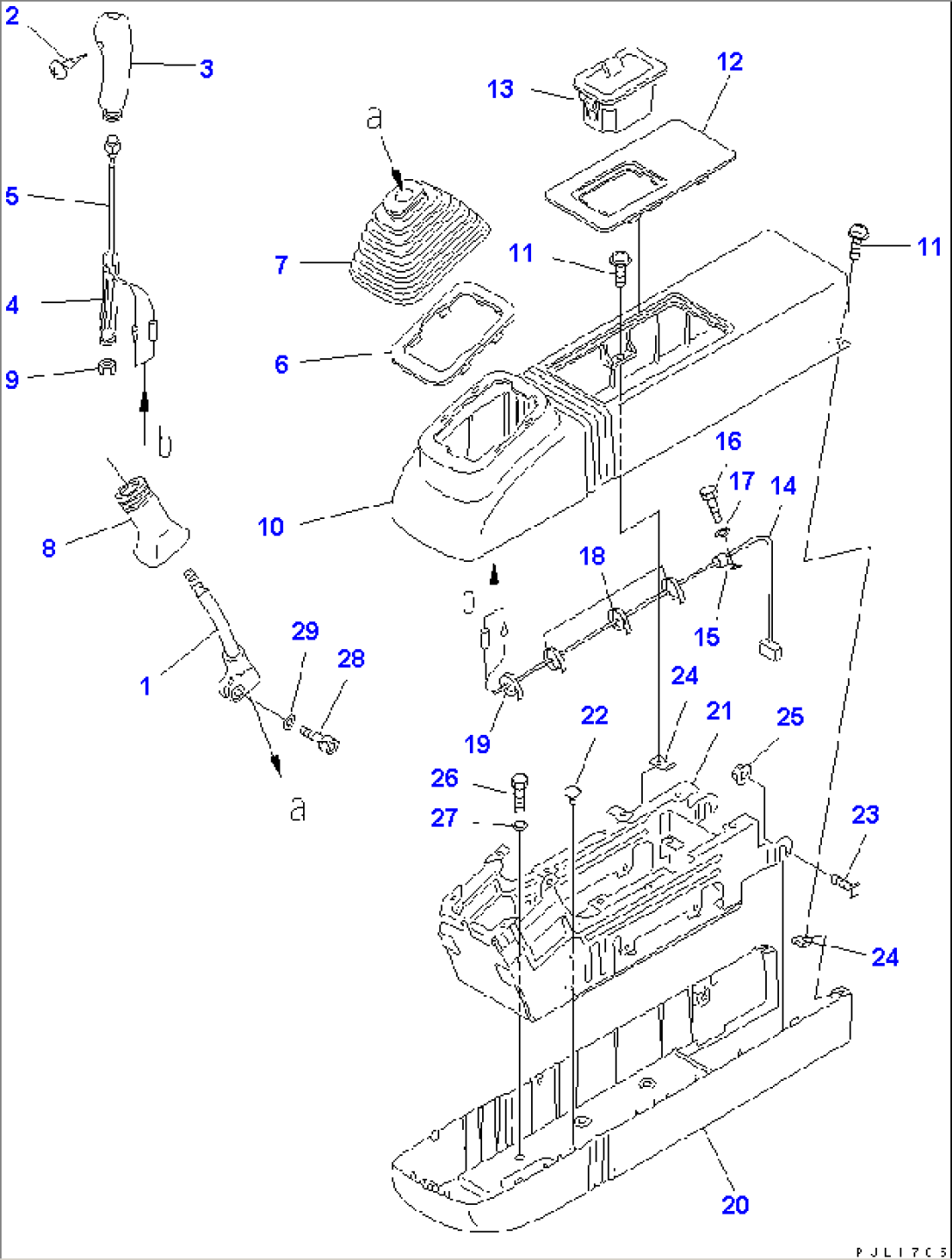 FLOOR FRAME (LEFT STAND) (LEVER L.H. AND HARNESS)