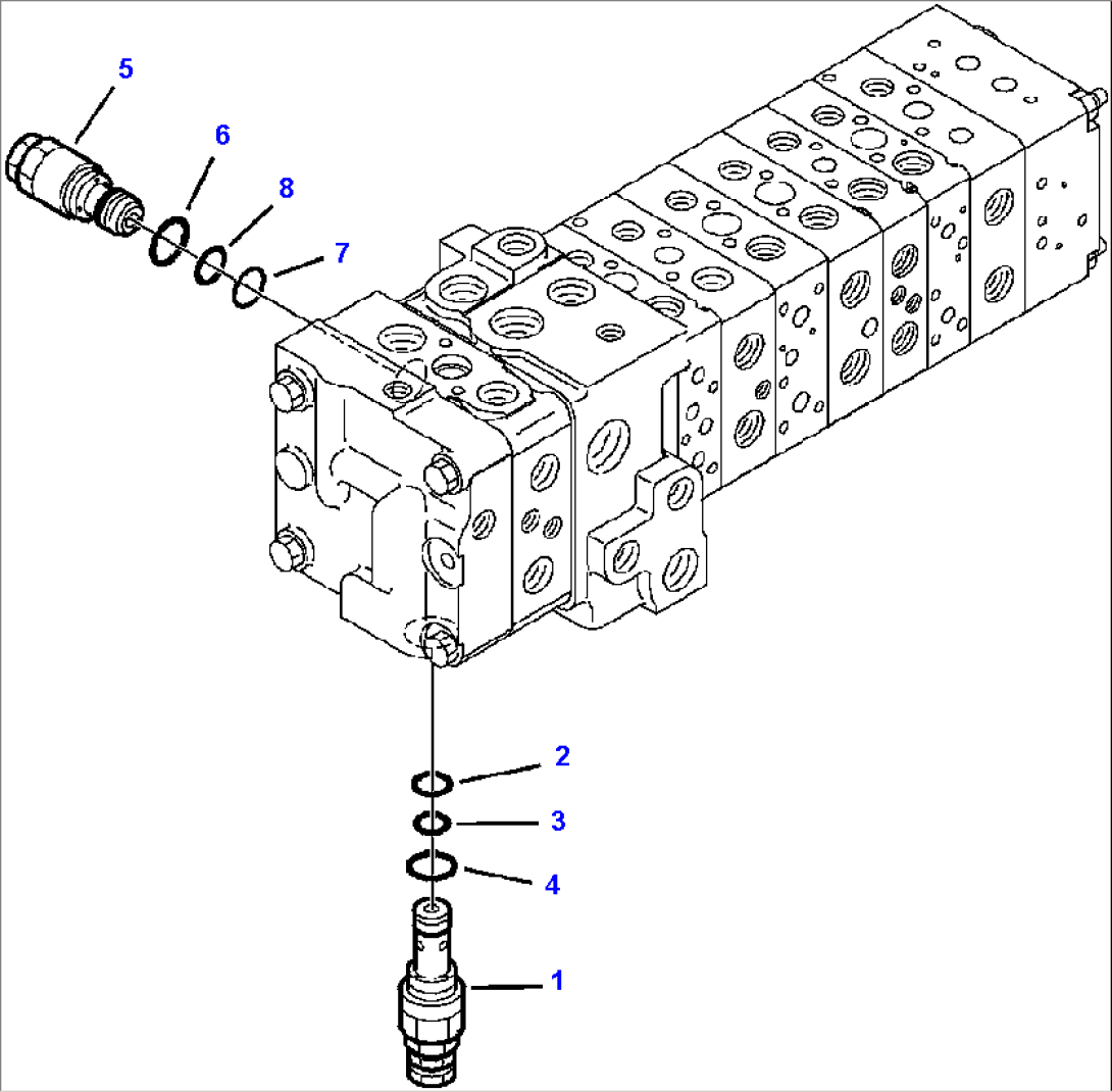 H6216-01A0 MAIN CONTROL VALVE MAIN RELIEF VALVES (17/18)