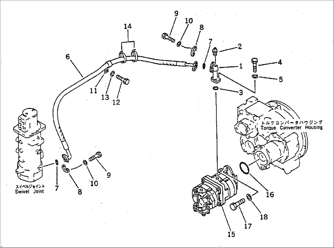 HYDRAULIC PIPING (WINCH PUMP TO SWIVEL JOINT)