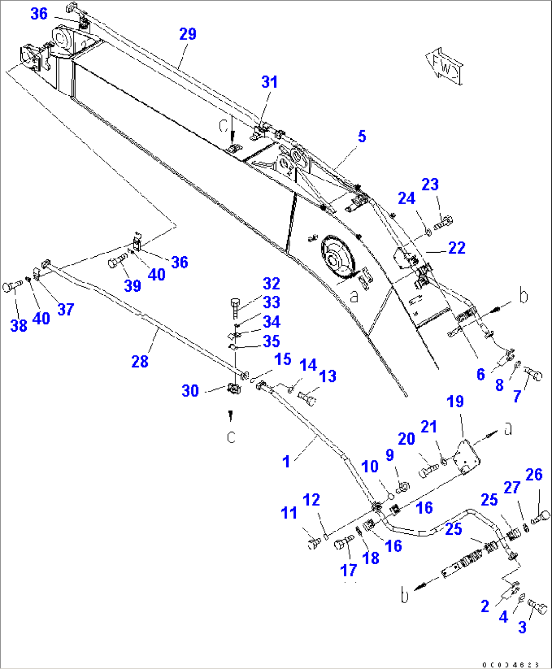 BOOM (5.7M) (ADDITIONAL PIPING) (YELLOW)