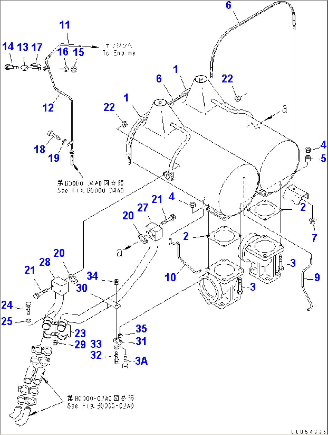 ENGINE (MUFFLER AND MOUNTING)(#52009-)