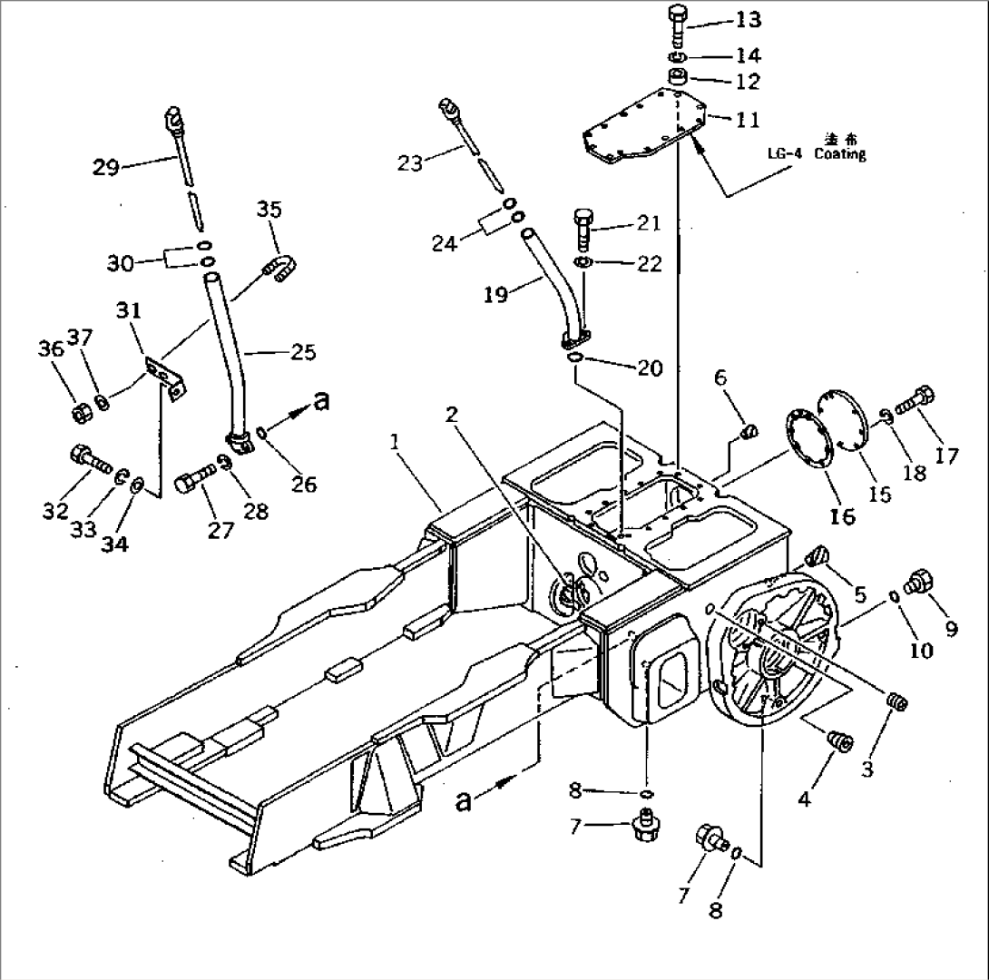 STEERING CASE AND MAIN FRAME (FOR TRIMMING DOZER) (FOR CHINA)