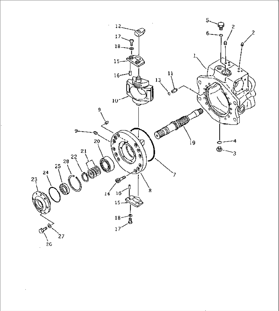 HYDRAULIC PUMP¤ FRONT (1/2) (WITHOUT OLSS) (COLD TERRAIN SPEC.)(#2301-)