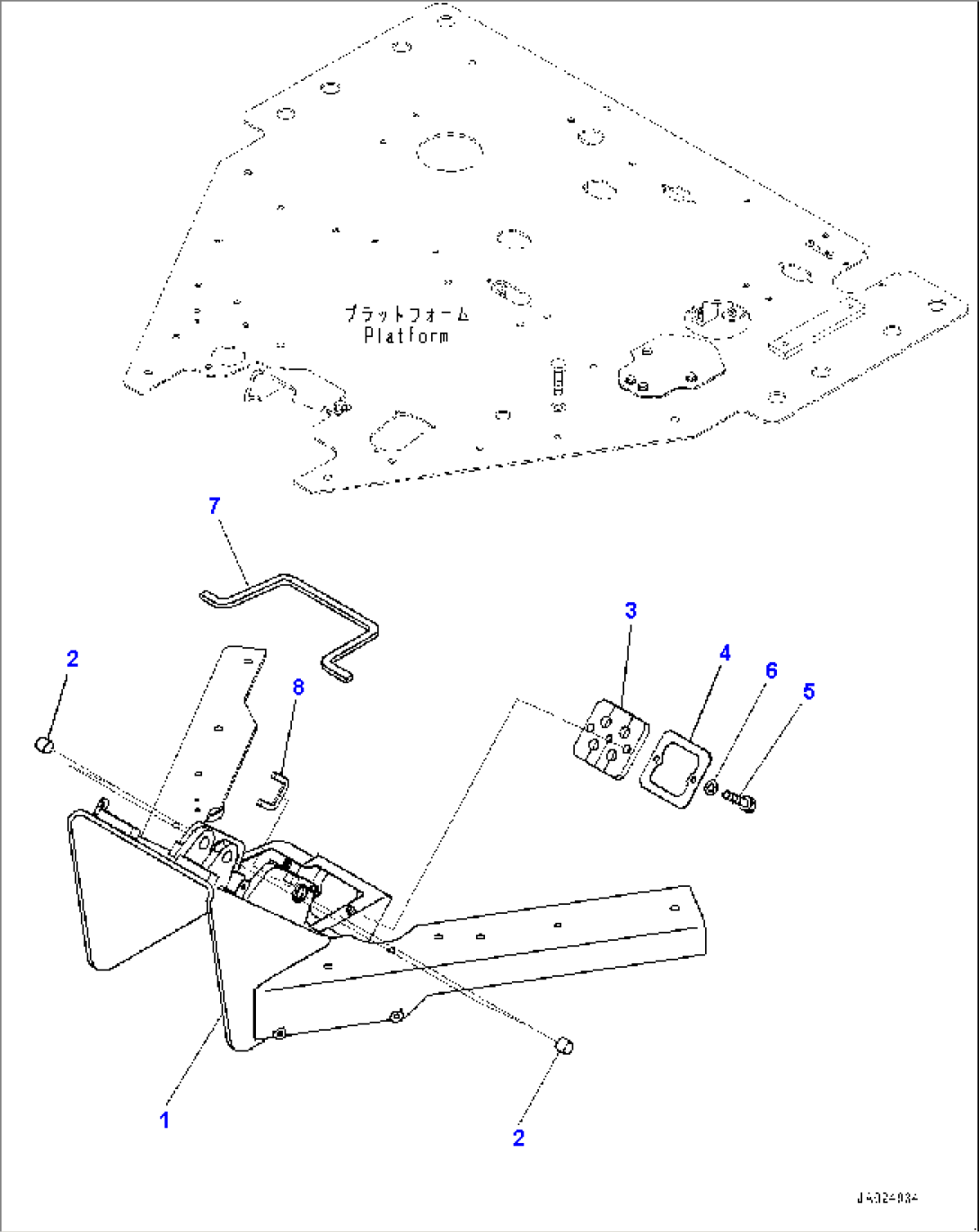 Floor Frame, Steering Post Cover (#1001-)